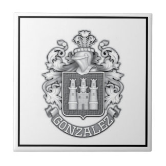 Gonzalez Family Crest Kakelplatta