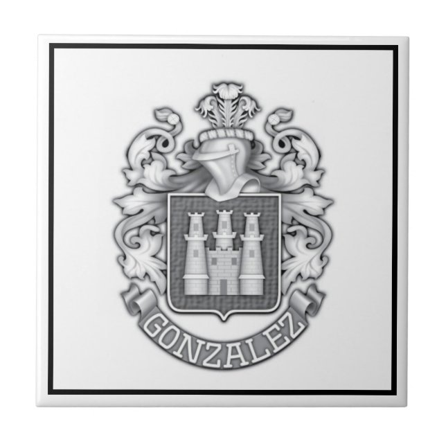 Gonzalez Family Crest Kakelplatta (Framsidan)