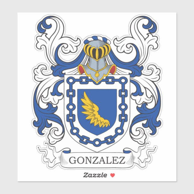Gonzalez Family Crest Klistermärken (Ark)