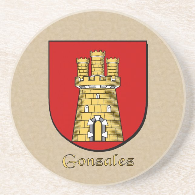 Gonzalez Heraldic Shield Underlägg Sandsten (Framsidan)