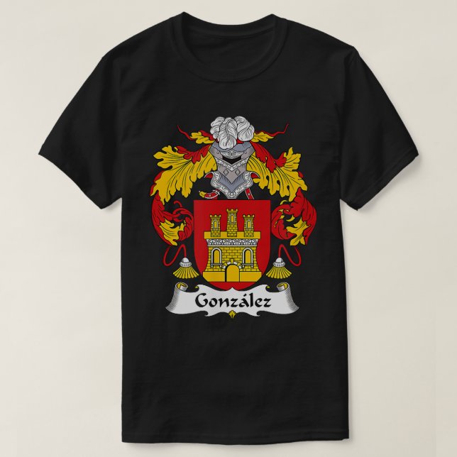 Gonzalez Jackar om Arm Family Crest T Shirt (Design framsida)