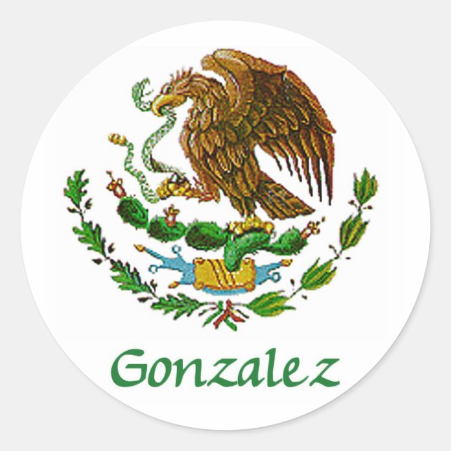 Gonzalez Mexican National Seal Runt Klistermärke (Framsida)