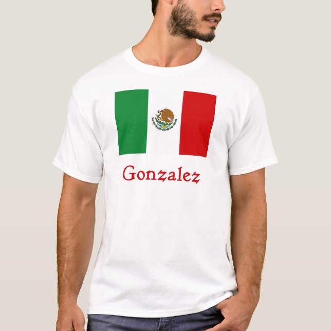 Gonzalez mexicansk flagga tee shirt (Framsida)