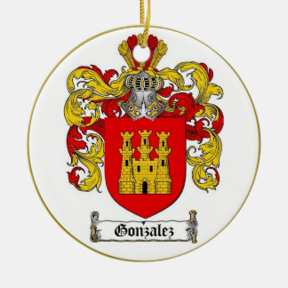 Gonzalez [spansk] Family Crest * Julgransprydnad Keramik