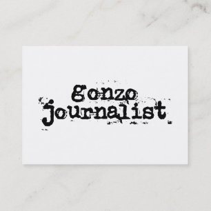 Gonzo Journalist Visitkort