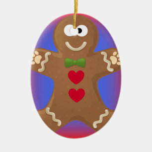 Goo Goo Ögon Pepparkaksgubbe Julgransprydnad Keramik