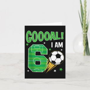 Gooal jag är 6 år gammal födelsedagstjockare. kort