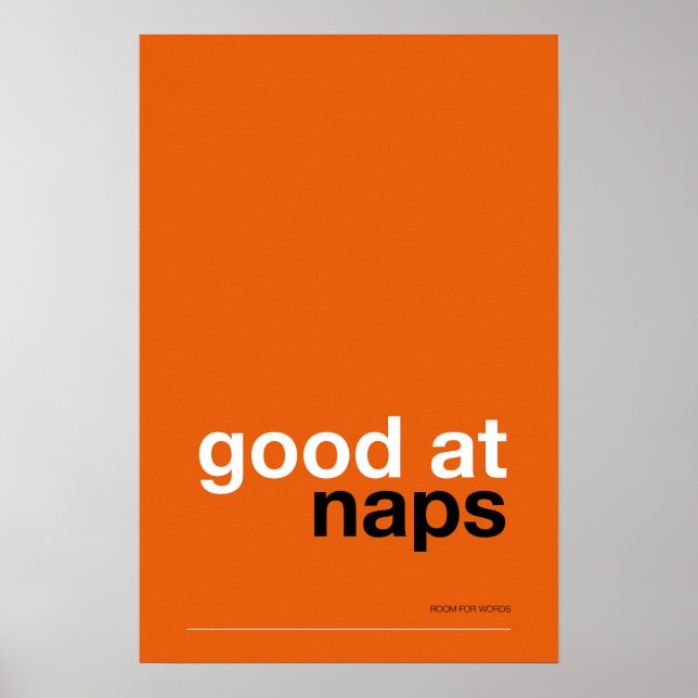 GOOD AT NAPS – Cozy Wall Art Poster (Framsidan)