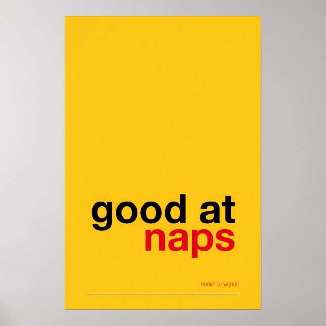 GOOD AT NAPS – Cozy Wall Art Poster (Framsidan)