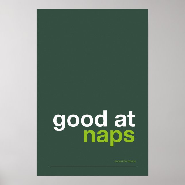 GOOD AT NAPS – Cozy Wall Art Poster (Framsidan)