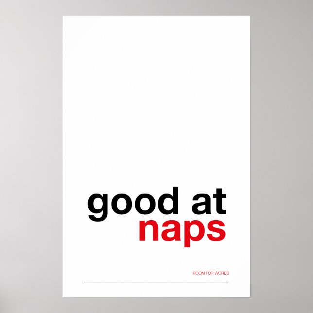 GOOD AT NAPS – Cozy Wall Art Poster (Framsidan)