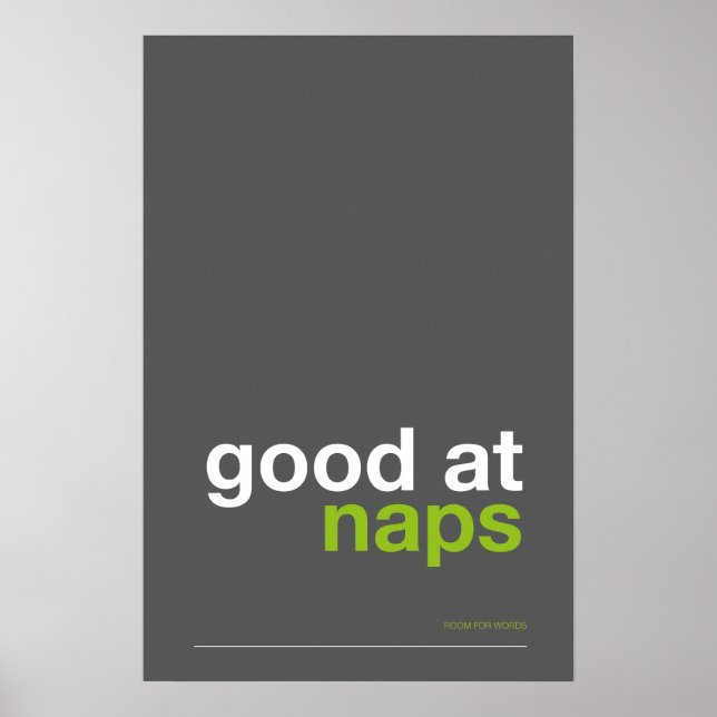 GOOD AT NAPS – Cozy Wall Art Poster (Framsidan)