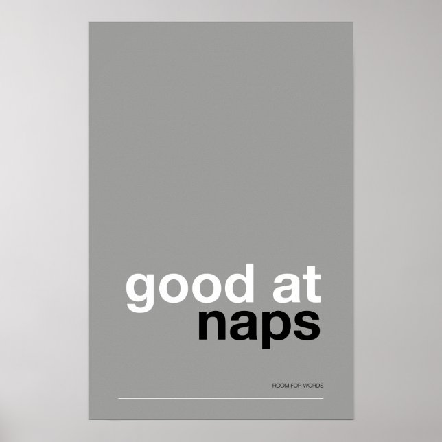 GOOD AT NAPS – Cozy Wall Art Poster (Framsidan)