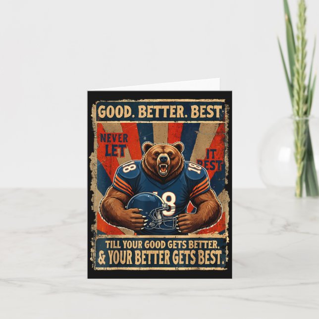 Good Better Never Let It Rest Funny Bear  Kort (Framsida)