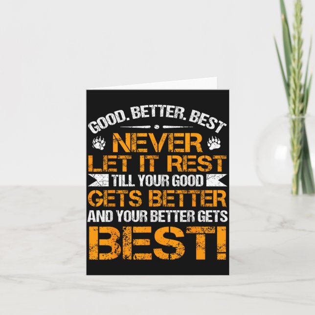 Good Better Never Let It Rest Motivation Saying Be Kort (Framsida)