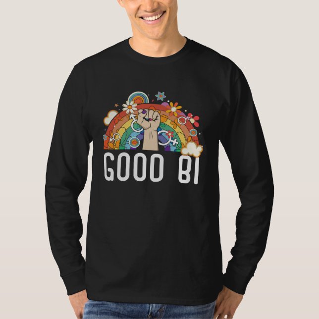 Good Bi Bisexual Rainbow Pride March Bisexuality L T Shirt (Framsida)
