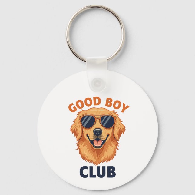 Good Boy Club | Keychain Dog Design Nyckelring (Framsida)