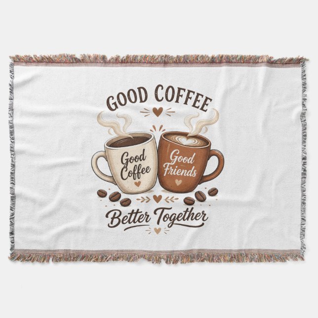 Good Coffee Good Friends mit zwei Kaffeetassen Filt (Framsidan)