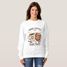 Good Coffee Good Friends mit zwei Kaffeetassen T Shirt