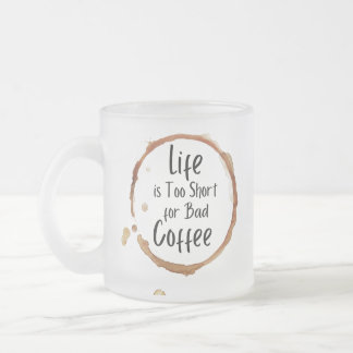 Good Coffee Only Frosted Glass Mug Frostad Glasmugg