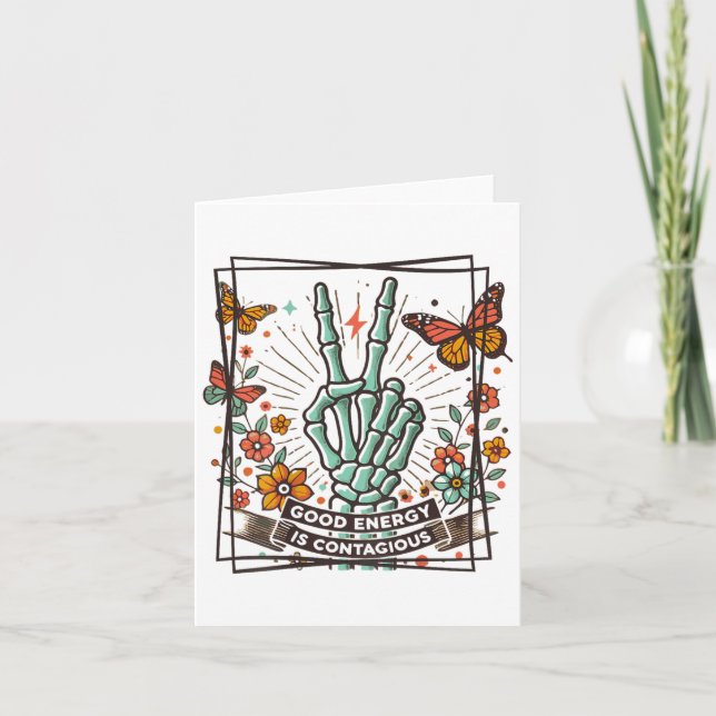 Good Energy Is Contagious, Motivational Stive  Kort (Framsida)