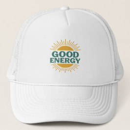 Good Energy- Retro Sunburst Positive Vibes Design Keps