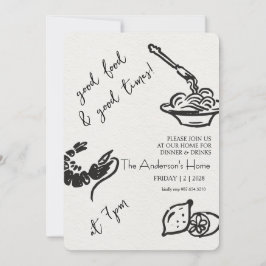 Good Food & Good Times Thanksgiving Inbjudningar