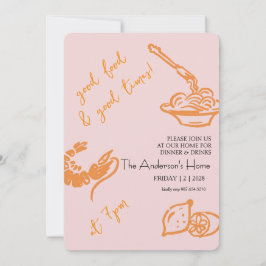 Good Food & Good Times Thanksgiving Inbjudningar