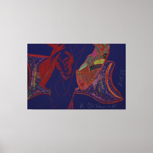 Good Fortune and Happiness Stretched Canvas Print (Framsida)