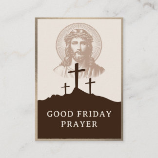 Good Friday Catholic Adoration Prayer Card Placeringskort