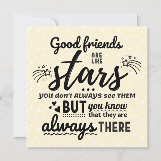 Good Friends Are Like Stars Kort (Framsida)