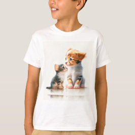 Good Friends Puppy And Kitten T Shirt