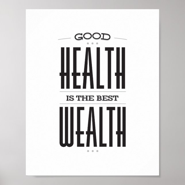 Good Health is the Best Wealth Poster (Framsidan)