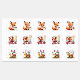 Good Job! Fox, Dragon & Snail Stickers