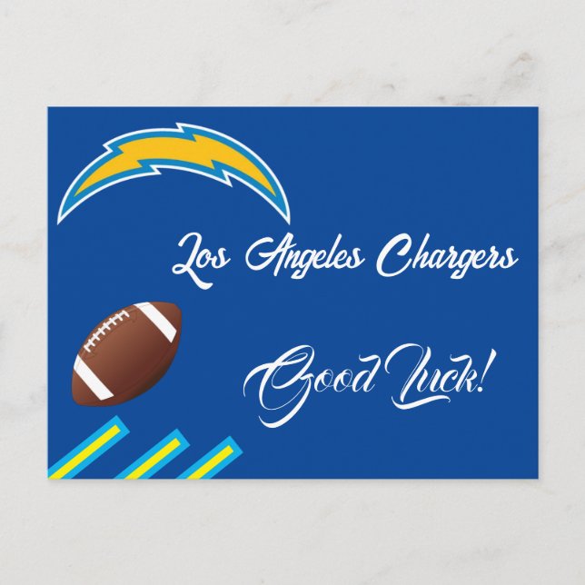 Good Luck for Los Angeles Chargers team Meddelande Vykort (Framsida)