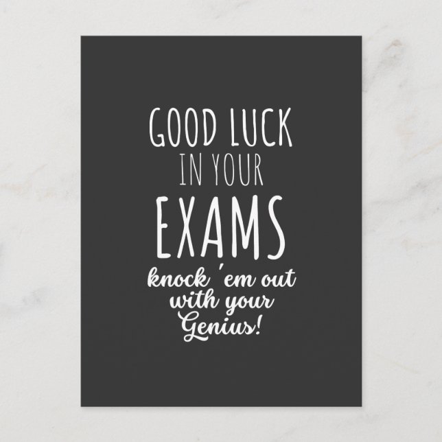 good Luck in your exams Vykort (Framsida)