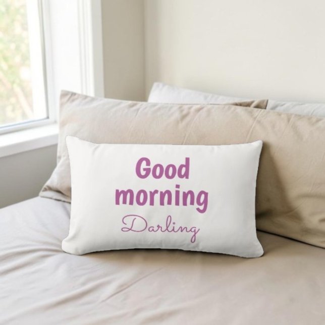 Good Morning Darling Personalized Lumbar Pillow Lumbarkudde (Skapare uppladdad)