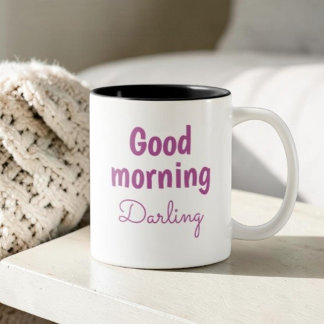 Good Morning Darling Personalized Romantic Coffee  Kaffemugg