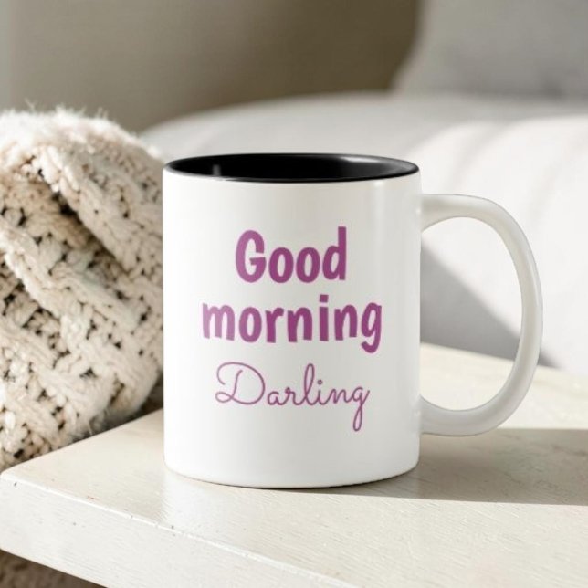 Good Morning Darling Personalized Romantic Coffee  Kaffemugg (Skapare uppladdad)