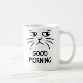 Good Morning – Grumpy Cat Face Coffee Mug Kaffemugg