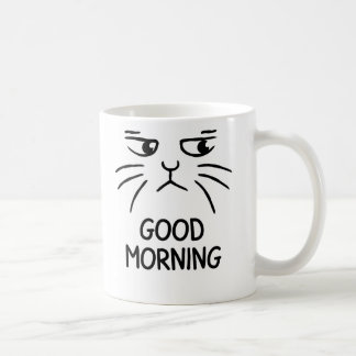 Good Morning – Grumpy Cat Face Coffee Mug Kaffemugg