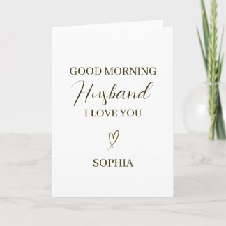 Good Morning Husband Personalized Romantic Gift Kort