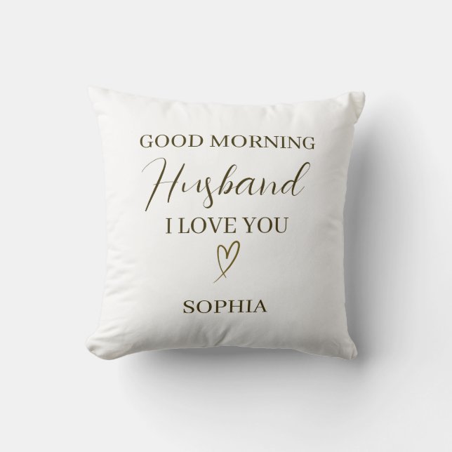 Good Morning Husband Personalized Romantic Gift Kudde (Framsida)