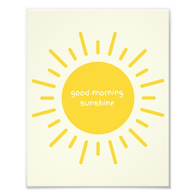 good morning sunshine nursery poster (Framsidan)