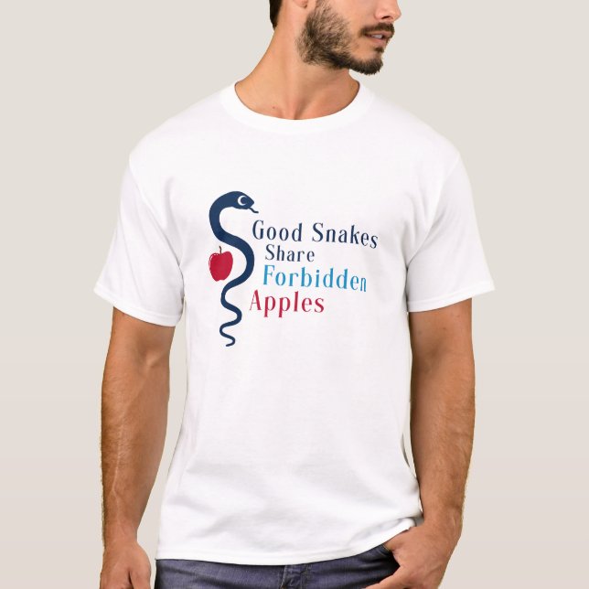 Good Snakes Share Forbidden Apples T-Shirt (Framsida)