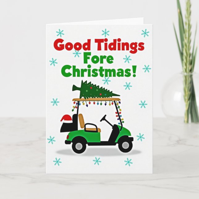 Good Tidings Fore Christmas Card Kort (Framsida)