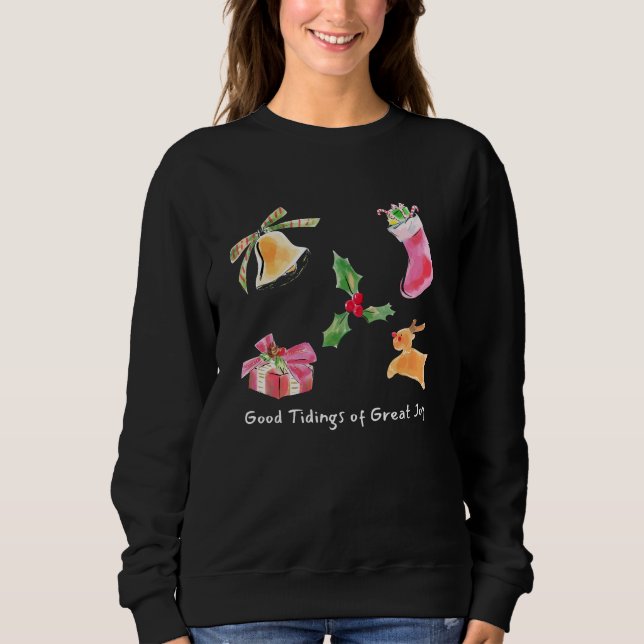 Good Tidings of Great Joy Holiday Illustration T Shirt (Framsida)