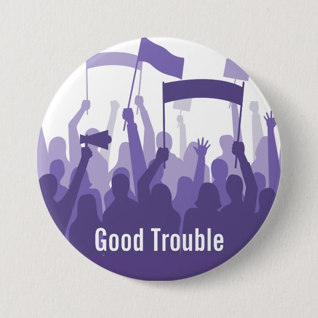 Good Trouble  Peaceful Protest Button Knapp (Framsida)