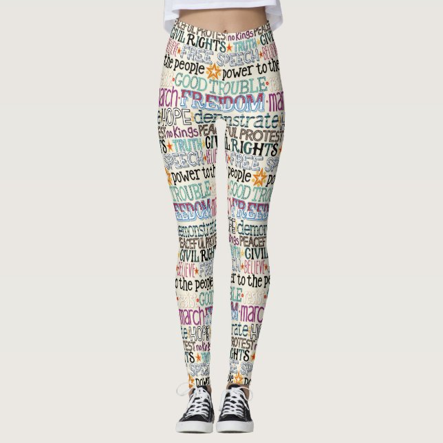 good trouble typography leggings (Framsida)