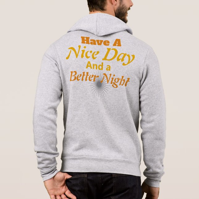Good Vibes All Day: Luxury Gold Text Balance Zip-U T Shirt (Baksida)